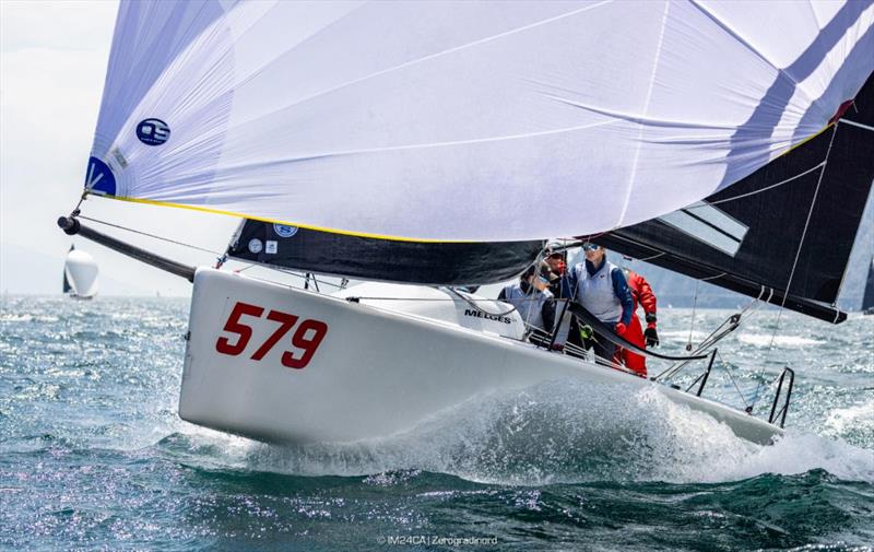 Special recognition goes to the youth team Fly YCA (ITA579), skippered by Kim Magniani from YC Adriaco. As the only team to have competed in 4 events, they sit just outside the top 10 of the Melges 24 European Sailing Series' ranking in 11th position photo copyright IM24CA | Zerogradinord taken at Fraglia Vela Riva and featuring the Melges 24 class