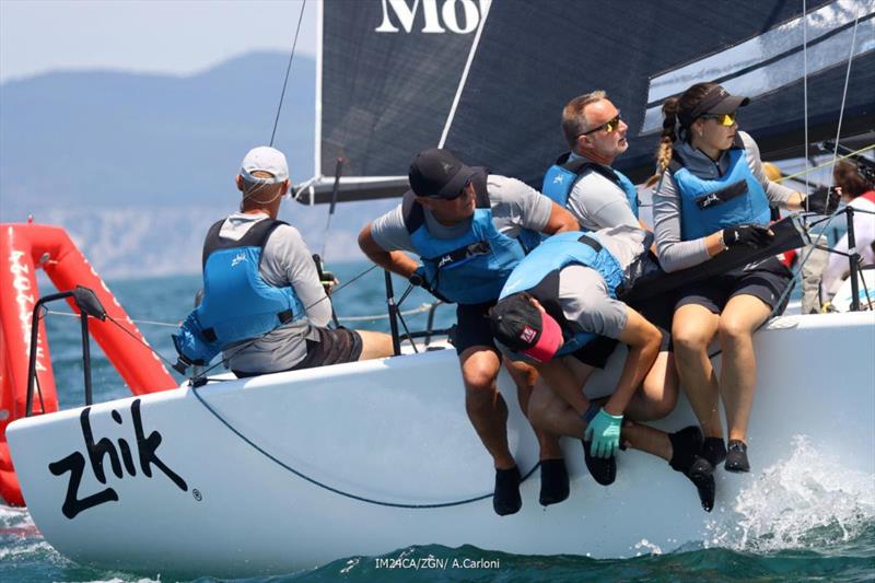 Miles Quinton's Zhik Race Team GBR694 with Geoff Carveth helming - 2025 Melges 24 European Sailing Series - 2025 Trofeo Gaudi - Monfalcone, Italy  photo copyright IM24CA / Zerogradinord / Andrea Carloni taken at  and featuring the Melges 24 class