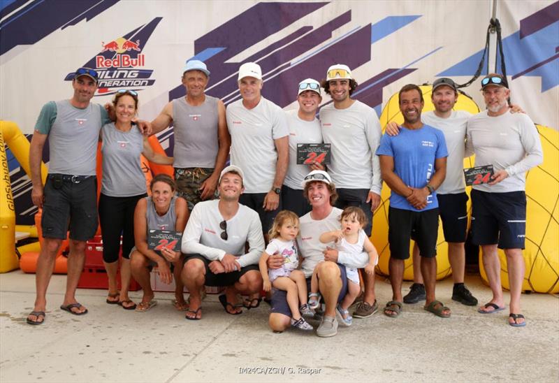 Overall podium in Monfalcone: Paolo Brescia's Melgina ITA, Michele Paoletti's Strambapapa ITA, and Peter Karrie's Nefeli GER - 2025 Melges 24 European Sailing Series - 2025 Trofeo Gaudi - Monfalcone, Italy photo copyright IM24CA / Zerogradinord / G. Raspar taken at  and featuring the Melges 24 class