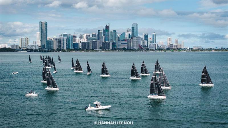 Melges 24 fleet at the North American Championship 2025, Bacardi Winter Series 2026 Event No 1 photo copyright Hannah Lee Noll taken at  and featuring the Melges 24 class