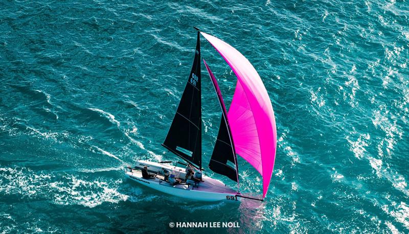 Stuart Simpson's BARBARIANS (GBR691) - Melges 24 North American Championship 2025, Bacardi Winter Series 2026 Event No 1 - Miami, FL, USA photo copyright Hannah Lee Noll taken at  and featuring the Melges 24 class