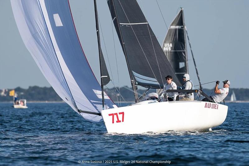 2025 Melges 24 North American Sailing Series Corinthian Champions - Scott Zimmerman with Katherine Zimmerman, Kevin Fisher and Andy Girrell on BAD IDEA USA717 - Melges 24 U.S. National Championship 2025 photo copyright Anna Suslova taken at  and featuring the Melges 24 class