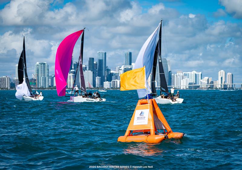 2026 Bacardi Winter Series photo copyright Hannah Lee Noll taken at Shake-A-Leg Miami and featuring the Melges 24 class