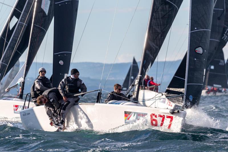 Michael Tarabochia's WHITE ROOM GER677 with Luis Tarabochia at the helm - Melges 24 World Championship 2025 Trieste, Italy - photo © YCA / Giovanni Tesei