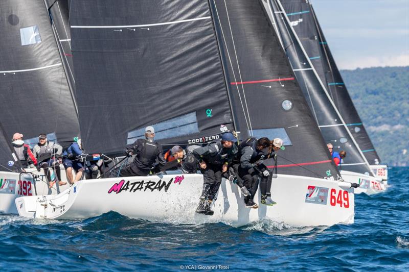 MATARAN 24 CRO649 by Ivo Matic, helmed by Ante Botica - Melges 24 World Championship 2025 Trieste, Italy - photo © YCA / Giovanni Tesei
