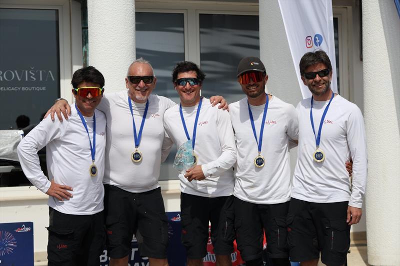 Team TAKI 4 ITA778 with Niccolo Bertola at the helm, with Marco Zammarchi, Giacomo Fossati, Giovanni Bannetta, Pietro Seghezza - Opatija CRO Melges 24 Cup 2026 - Melges 24 European Sailing Series 2026 photo copyright Tomislav Krišto taken at  and featuring the Melges 24 class