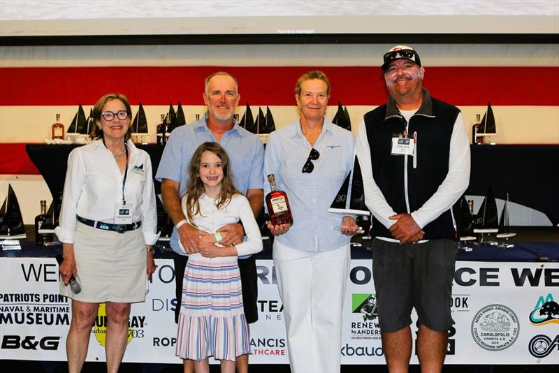 Congratulations to Charleston Race Week 2026 at Patriots Point Melges 24 Champion Laura Grondin at the helm of Dark Energy with crew Lucas Calabrese, Ian Liberty, Tommy Dietrich and Ted Hackney photo copyright Priscilla Parker Photography / Charleston Race Week at Patriots Point taken at  and featuring the Melges 24 class