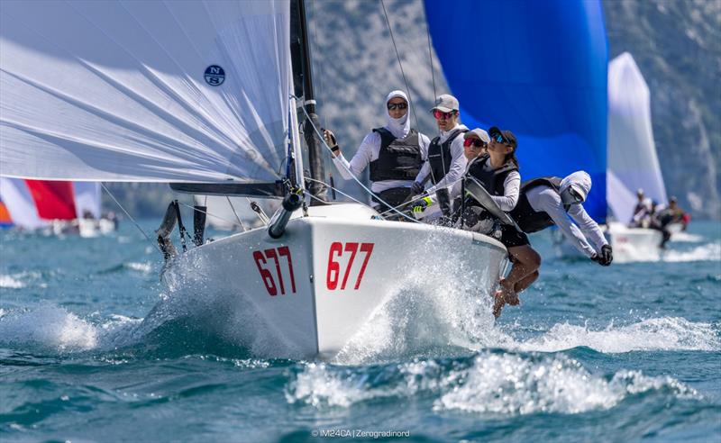 WHITE ROOM GER677 by Michael Tarabochia - Melges 24 Italian National Championship 2026 - Melges 24 European Sailing Series 2026 - Fraglia Vela Riva, Riva del Garda, Italy - photo © IM24CA | Zerogradinord