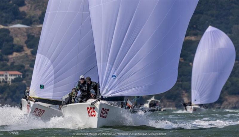 Melges 24 fleet lights up San Francisco Bay at the 2024 Worlds—a taste of the speed, intensity and pure adrenaline coming to Harbor Springs for the 2026 Worlds. The best teams are coming, and there's still time to put your Melges 24 on the starting line photo copyright Zerogradinard / International Melges 24 Class Association taken at  and featuring the Melges 24 class