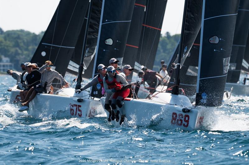 2026 Melges 24 U.S. National Championship day 1 photo copyright Anna Suslova taken at Grand Traverse Yacht Club and featuring the Melges 24 class