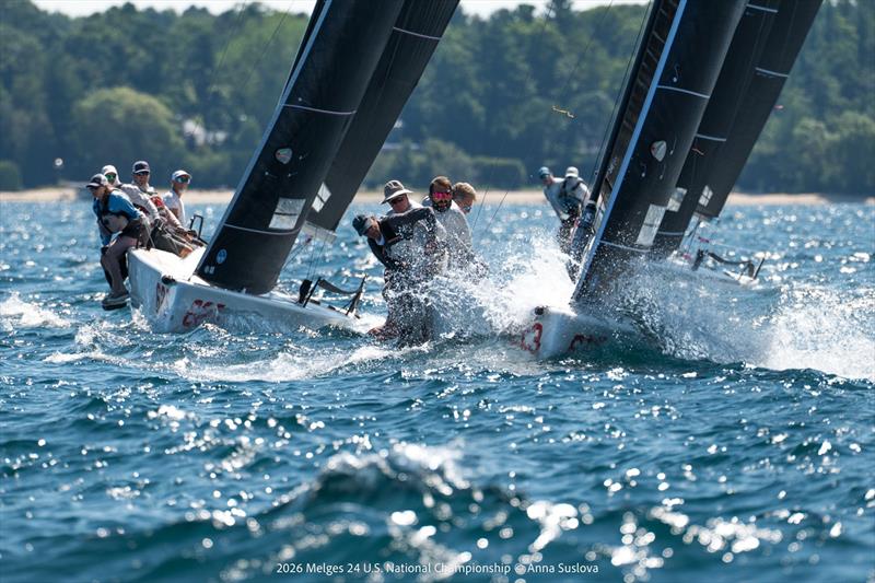 2026 Melges 24 U.S. National Championship day 1 photo copyright Anna Suslova taken at Grand Traverse Yacht Club and featuring the Melges 24 class