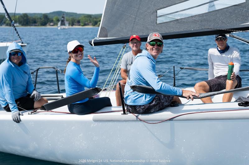 2026 Melges 24 U.S. National Championship day 2 photo copyright Anna Suslova taken at Grand Traverse Yacht Club and featuring the Melges 24 class