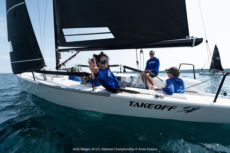 2026 Melges 24 U.S. National Championship day 2 photo copyright Anna Suslova taken at Grand Traverse Yacht Club and featuring the Melges 24 class