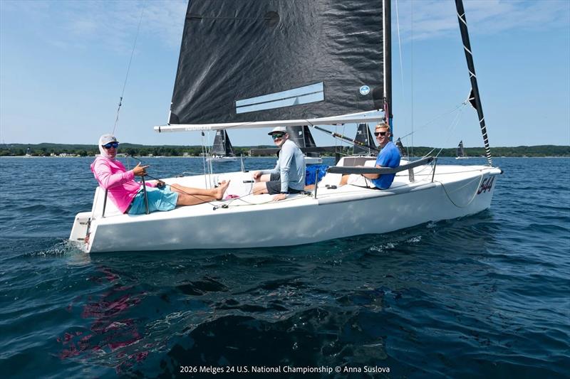 2026 Melges 24 U.S. National Championship day 2 photo copyright Anna Suslova taken at Grand Traverse Yacht Club and featuring the Melges 24 class
