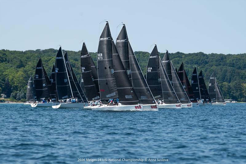 2026 Melges 24 U.S. National Championship day 2 photo copyright Anna Suslova taken at Grand Traverse Yacht Club and featuring the Melges 24 class