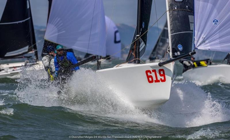 Anthony Kotoun on his STEPPING RAZOR (USA) Diversified Melges 24 World Championship 2024 - photo © IM24CA / Zerogradinord