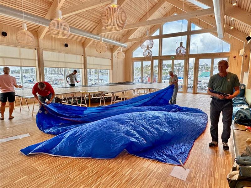 Sails Inspection during the registration and measurement photo copyright IM24CA / Piret Salmistu taken at  and featuring the Melges 24 class