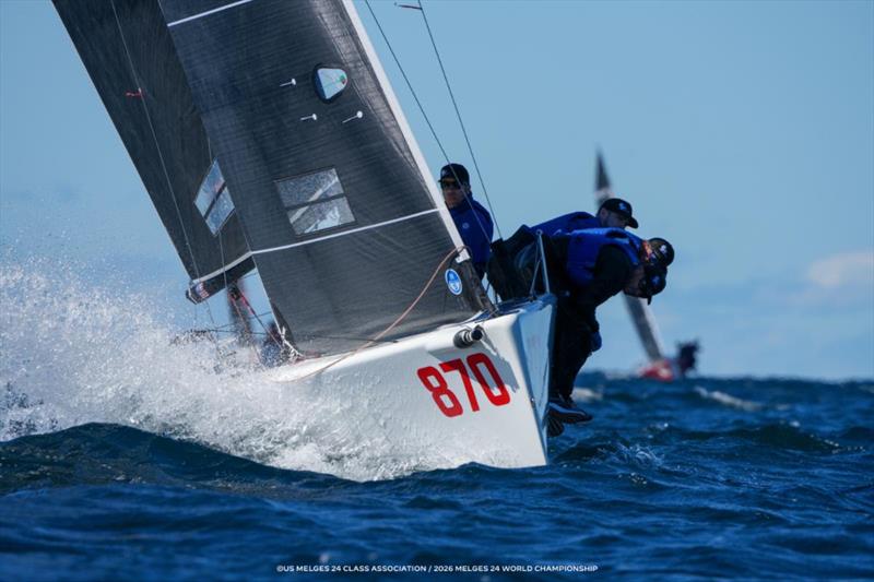 Dark Horse (USA) by Cuyler Morris with Manu Weiller, Ripley Shelley, Mark Ivey and Alec Anderson on Day 1 - Melges 24 World Championship 2026  - photo © IM24CA / Zerogradinord