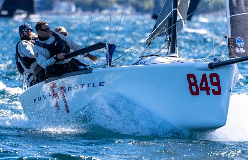 Brian Porter's Full Throttle (USA) with RJ Porter and Bri Porter, together with Matt Woodworth on Day 1 of the Melges 24 World Championship 2026 - photo © IM24CA / Zerogradinord