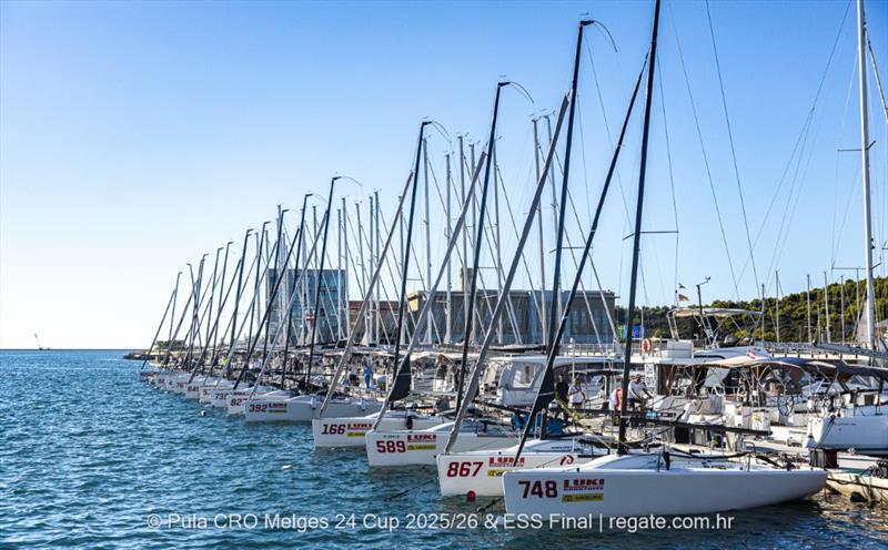 Melges 24 fleet at the Marina Polesana - the final event of the Melges 24 European Sailing Series 2026 - Marina Polesana, Pula - photo © regate.com.hr