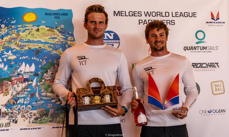 2020 Melges World League in Malcesine prize giving photo copyright Zerogradinord taken at Fraglia Vela Malcesine and featuring the Melges 32 class