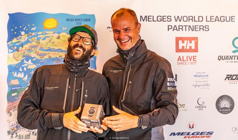 2020 Melges World League in Malcesine prize giving photo copyright Zerogradinord taken at Fraglia Vela Malcesine and featuring the Melges 32 class