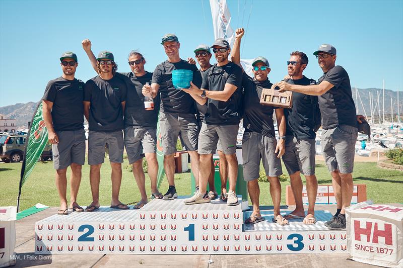 Melges 32 World League in Villasimius, Sardinia prize giving photo copyright MWL / Felix Diemer taken at  and featuring the Melges 32 class