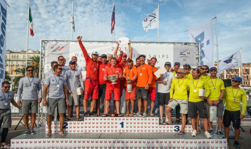 2018 Melges 32 World Championship - Cagliari, Italy - Overall Podium - photo © Melges World League / Barracuda Communication