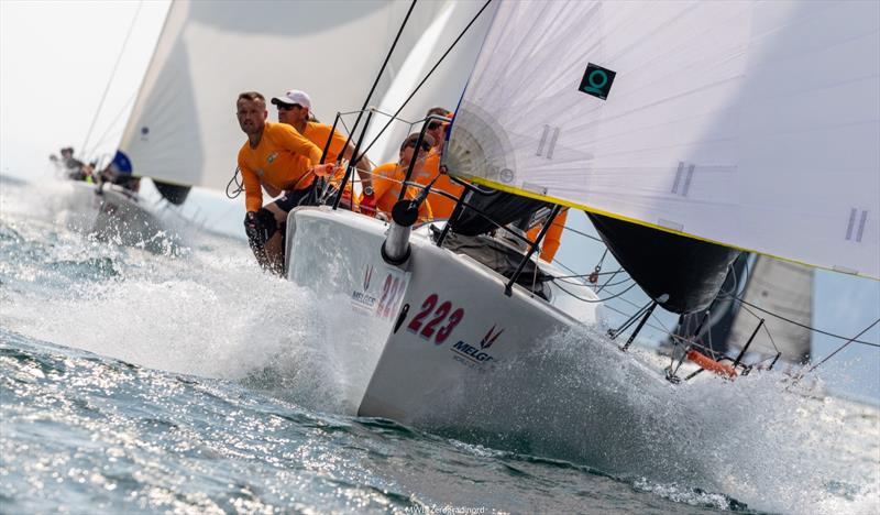 Melges World League Garda Lake Rally day 1 photo copyright MWL / Zerogradinord taken at Fraglia Vela Malcesine and featuring the Melges 32 class