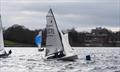 A squally mark rounding for James Wells and Anna Aylward at the Merlin open at Midland Sailing Club &copy; Julian Harms
