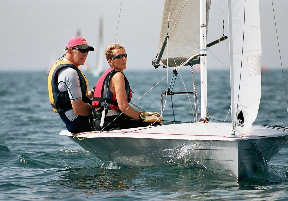 Will Rainey & Jennie King win the Merlin Rocket Open at Shoreham photo copyright Warwick Baker taken at Shoreham Sailing Club and featuring the Merlin Rocket class