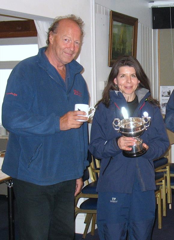 Martin Hunter & Kaslia Adamounska win the Porteous and Southcott Cups at Tamesis Club photo copyright John Dunkley taken at Tamesis Club and featuring the Merlin Rocket class