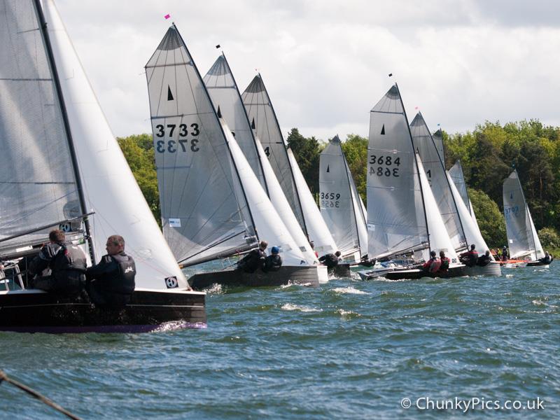 Huge gusts during the Merlin Rocket Inlands at Northampton photo copyright Anthony York / www.chunkypics.co.uk taken at Northampton Sailing Club and featuring the Merlin Rocket class