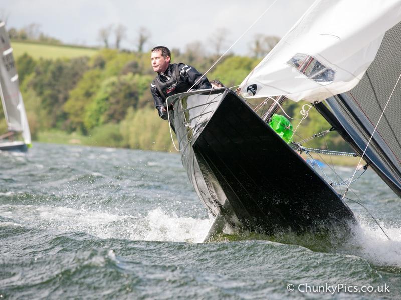 Huge gusts during the Merlin Rocket Inlands at Northampton photo copyright Anthony York / www.chunkypics.co.uk taken at Northampton Sailing Club and featuring the Merlin Rocket class