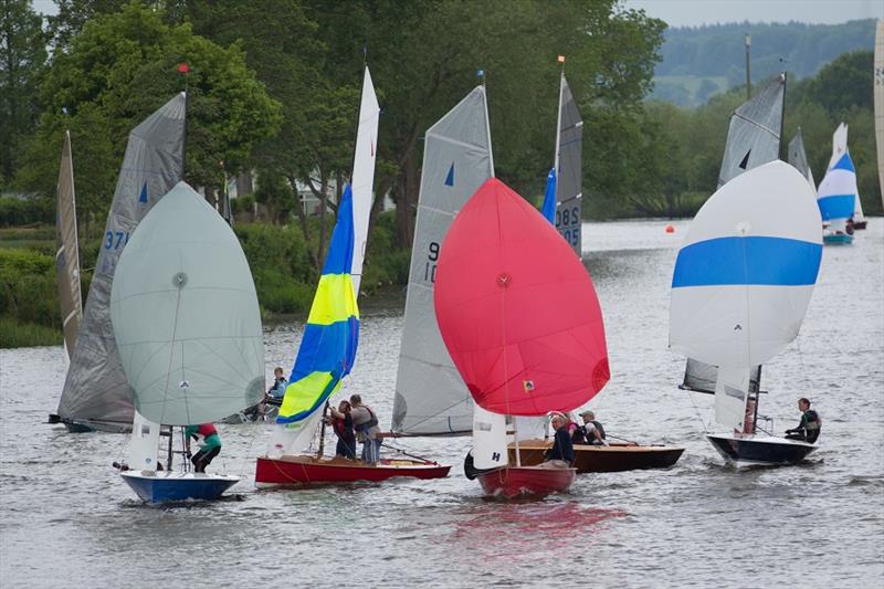 Merlins running downstream at Bourne End Week photo copyright Tony Ketley taken at Upper Thames Sailing Club and featuring the Merlin Rocket class