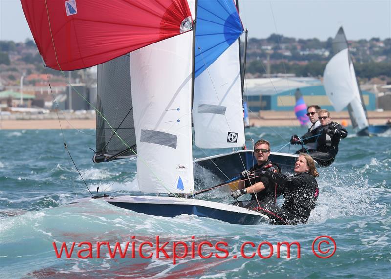 Day 2 of the Merlin Rocket Silver Tiller at Shoreham photo copyright Warwick Baker / www.warwickpics.com taken at Shoreham Sailing Club and featuring the Merlin Rocket class