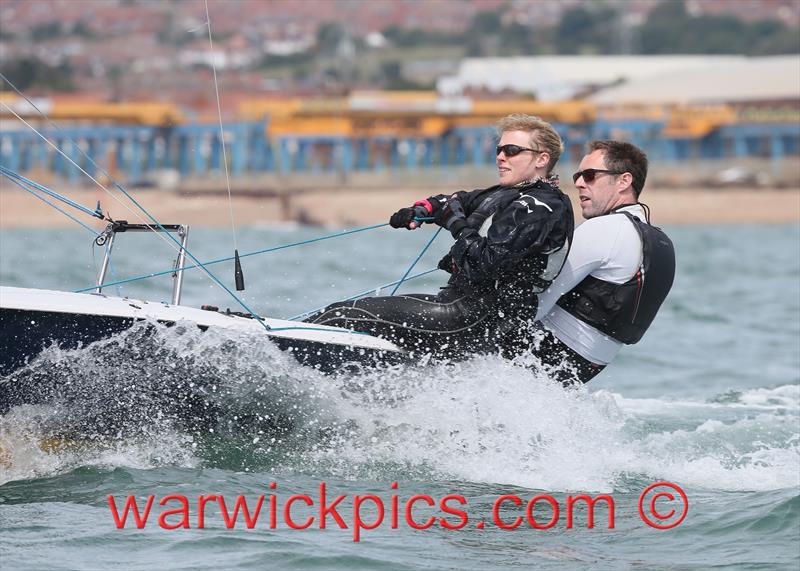 Day 2 of the Merlin Rocket Silver Tiller at Shoreham photo copyright Warwick Baker / www.warwickpics.com taken at Shoreham Sailing Club and featuring the Merlin Rocket class