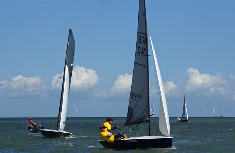 Day 6 of the Selden Merlin Rocket Nationals at Whitstable photo copyright Alex Cheshire taken at Whitstable Yacht Club and featuring the Merlin Rocket class