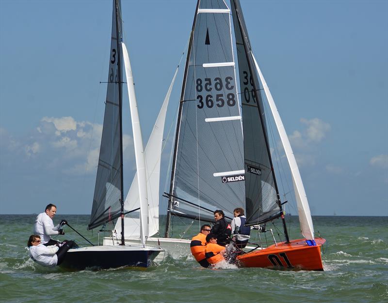 Day 6 of the Selden Merlin Rocket Nationals at Whitstable photo copyright Alex Cheshire taken at Whitstable Yacht Club and featuring the Merlin Rocket class