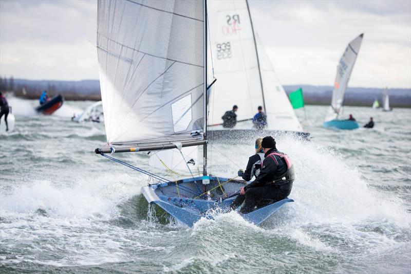 Howling winds for the 2015 Bloody Mary Pursuit Race photo copyright Alex Irwin / www.sportography.tv taken at Queen Mary Sailing Club and featuring the Merlin Rocket class