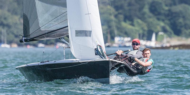 Andy Davis crewed by Alex Warren at Salcombe Merlin Rocket Week photo copyright Demelza Mitchell taken at Salcombe Yacht Club and featuring the Merlin Rocket class