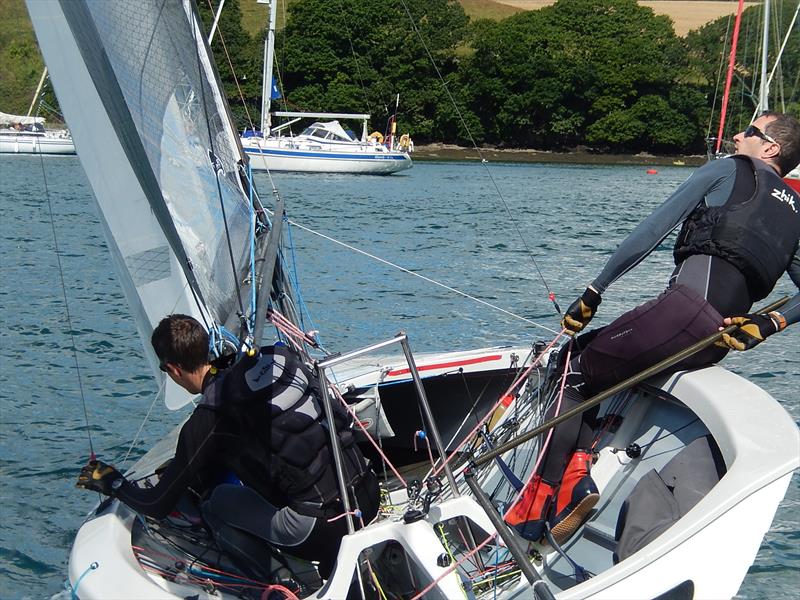 Sharps Doom Bar Merlin Week day 4 photo copyright Malcolm Mackley taken at Salcombe Yacht Club and featuring the Merlin Rocket class