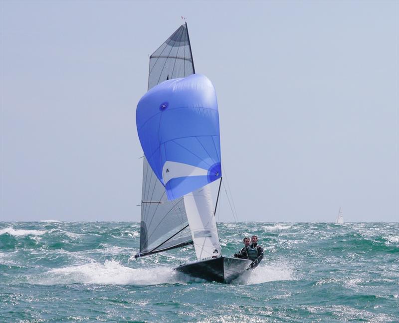 Merlin Rockets at Lyme Regis photo copyright Pauline Rook taken at Lyme Regis Sailing Club and featuring the Merlin Rocket class