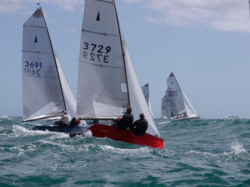 Merlin Rockets at Lyme Regis photo copyright Pauline Rook taken at Lyme Regis Sailing Club and featuring the Merlin Rocket class