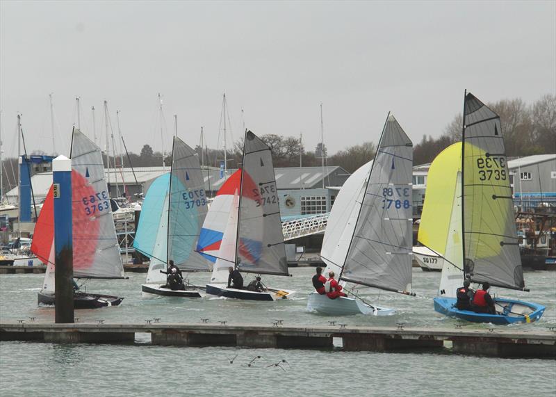 The 55th Annual Warming Pans at Hamble photo copyright Eddie Mays taken at Hamble River Sailing Club and featuring the Merlin Rocket class