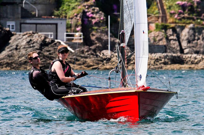 Sharps Doom Bar Salcombe Merlin Week day 5 (afternoon race) - Harry Steward and Anna Rayson photo copyright John Murrell / www.moor2seaeventphotography.co.uk taken at Salcombe Yacht Club and featuring the Merlin Rocket class