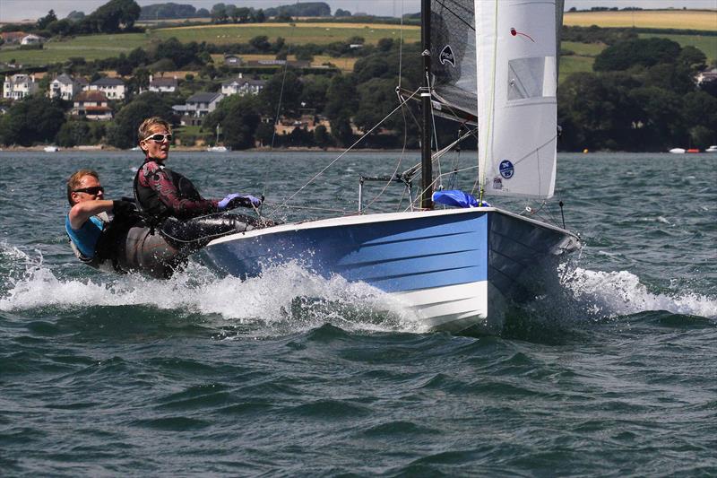 Mark Waterhouse and Jenny King on Sharps Doom Bar Salcombe Merlin Week day 6 photo copyright John Murrell / www.moor2seaeventphotography.co.uk taken at Salcombe Yacht Club and featuring the Merlin Rocket class