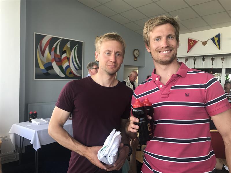 Chris Gould and Chris Kilsby finish 2nd in the Lymington Dinghy Regatta photo copyright Lou Johnson & Claire Sleigh taken at Lymington Town Sailing Club and featuring the Merlin Rocket class