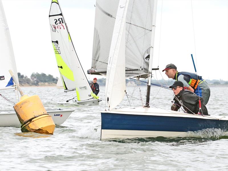 Rob and Joe Hatley during Blackwater Sailing Club's annual Club Week photo copyright Guy Hawkins taken at Blackwater Sailing Club and featuring the Merlin Rocket class