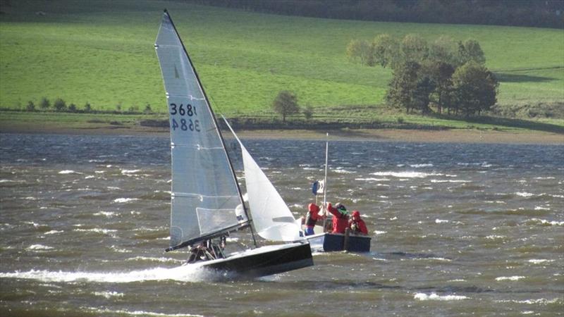 High winds for the Craftinsure Merlin Rocket Silver Tiller event at Blithfield photo copyright Jamie Mason / SailingByDrone taken at Blithfield Sailing Club and featuring the Merlin Rocket class